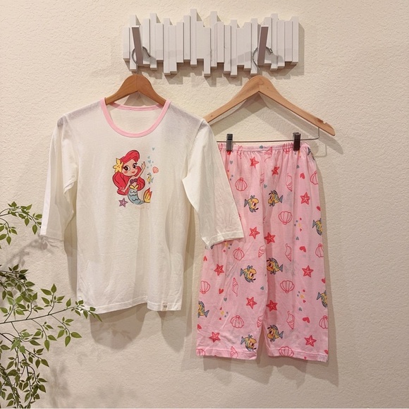 Moi & Du TTASOMKIDS Little Mermaid Aqua Girl Print Pajama Pj Set NWT - Picture 1 of 9